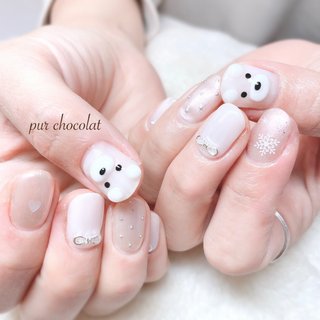 白犬のネイルデザイン ネイルブック