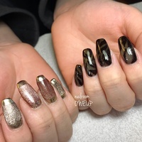 ブラック(黒)/#ミラーネイルフレンチのネイルデザイン｜ネイルブック