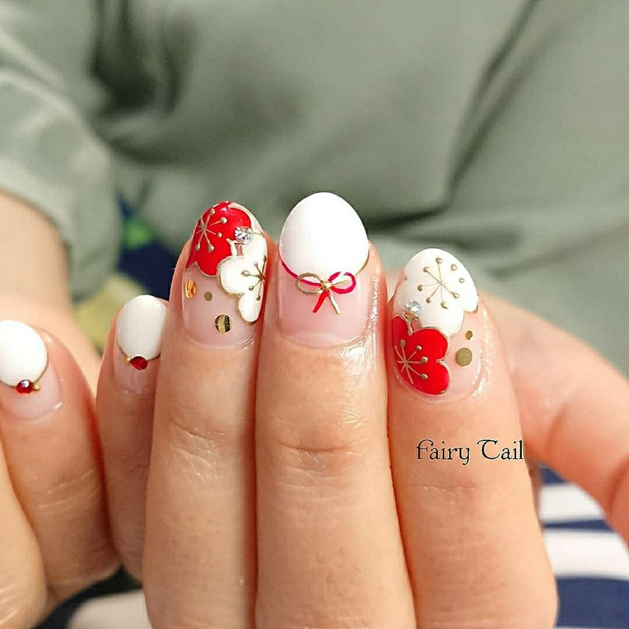 冬 お正月 オフィス ブライダル ハンド Fairy Tail 斎藤ゆかりのネイルデザイン No ネイルブック