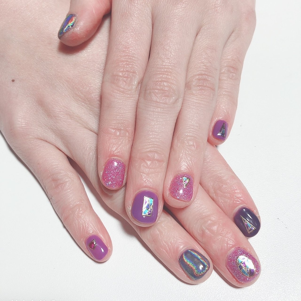 オールシーズン お正月 ハンド ラメ ワンカラー とまとのネイルデザイン No ネイルブック