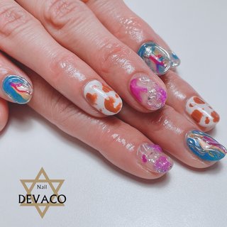 カラフルポップネイルのネイルデザイン ネイルブック