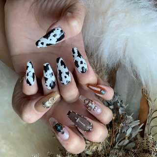 秋 ネイティブ スカルプチュアのネイルデザイン ネイルブック