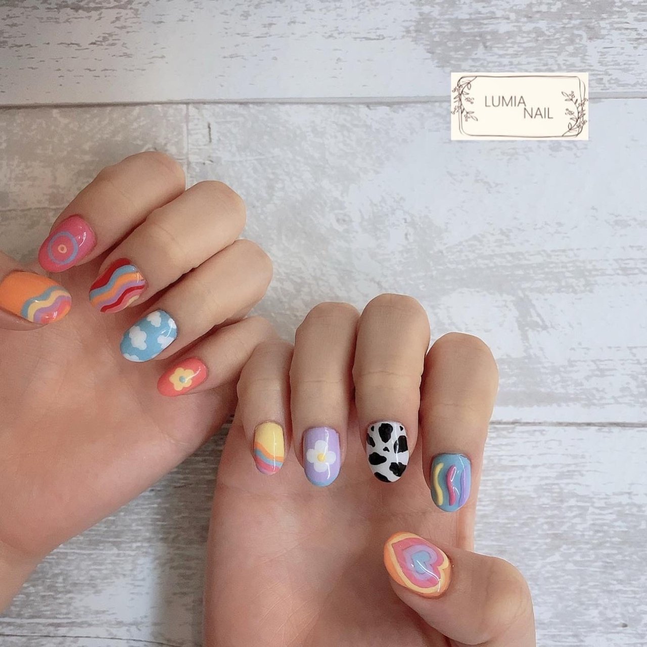 冬 オールシーズン ハンド アニマル柄 フラワー Lumianailのネイルデザイン No ネイルブック