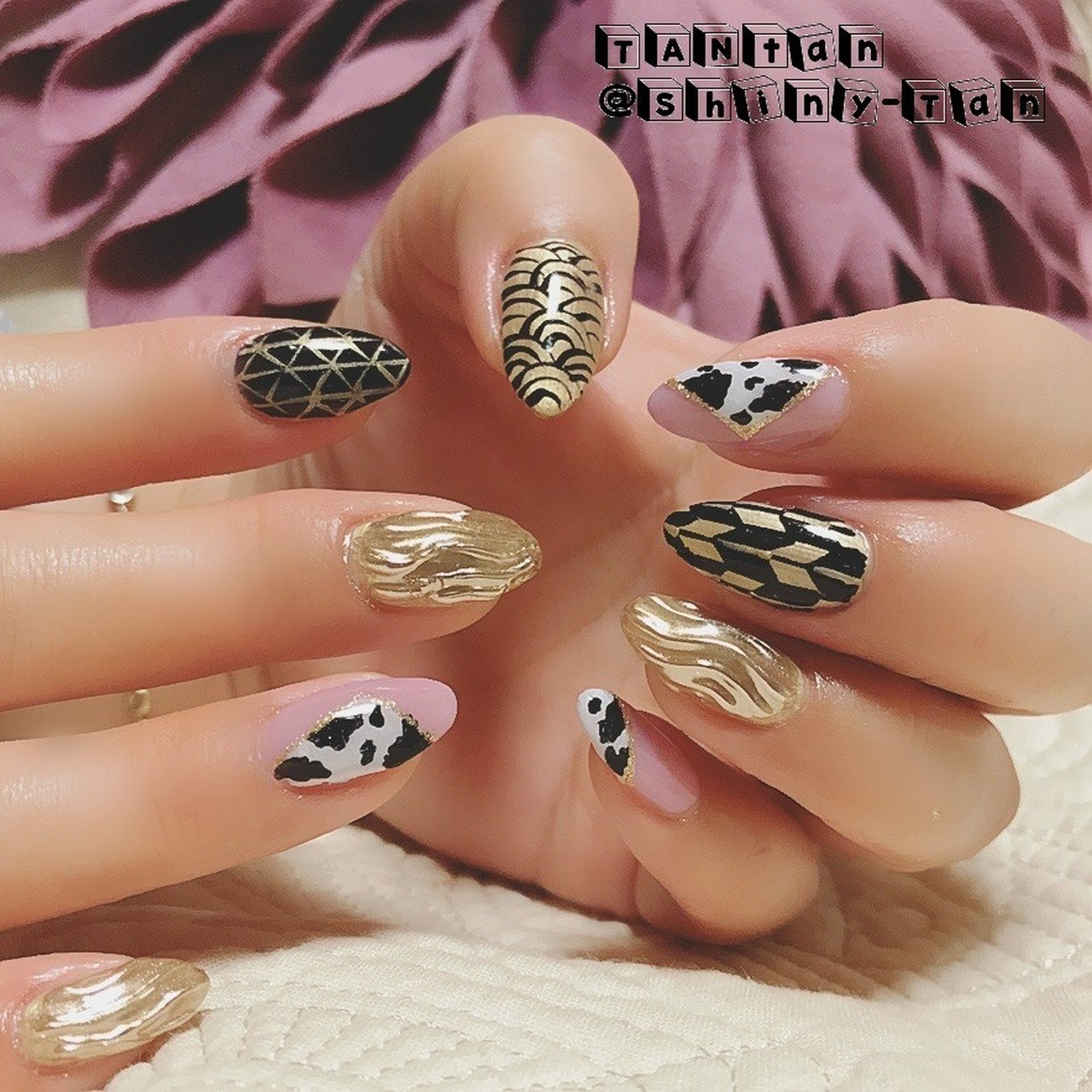 お正月 パーティー デート 女子会 ハンド Tantan 坦坦 のネイルデザイン No ネイルブック