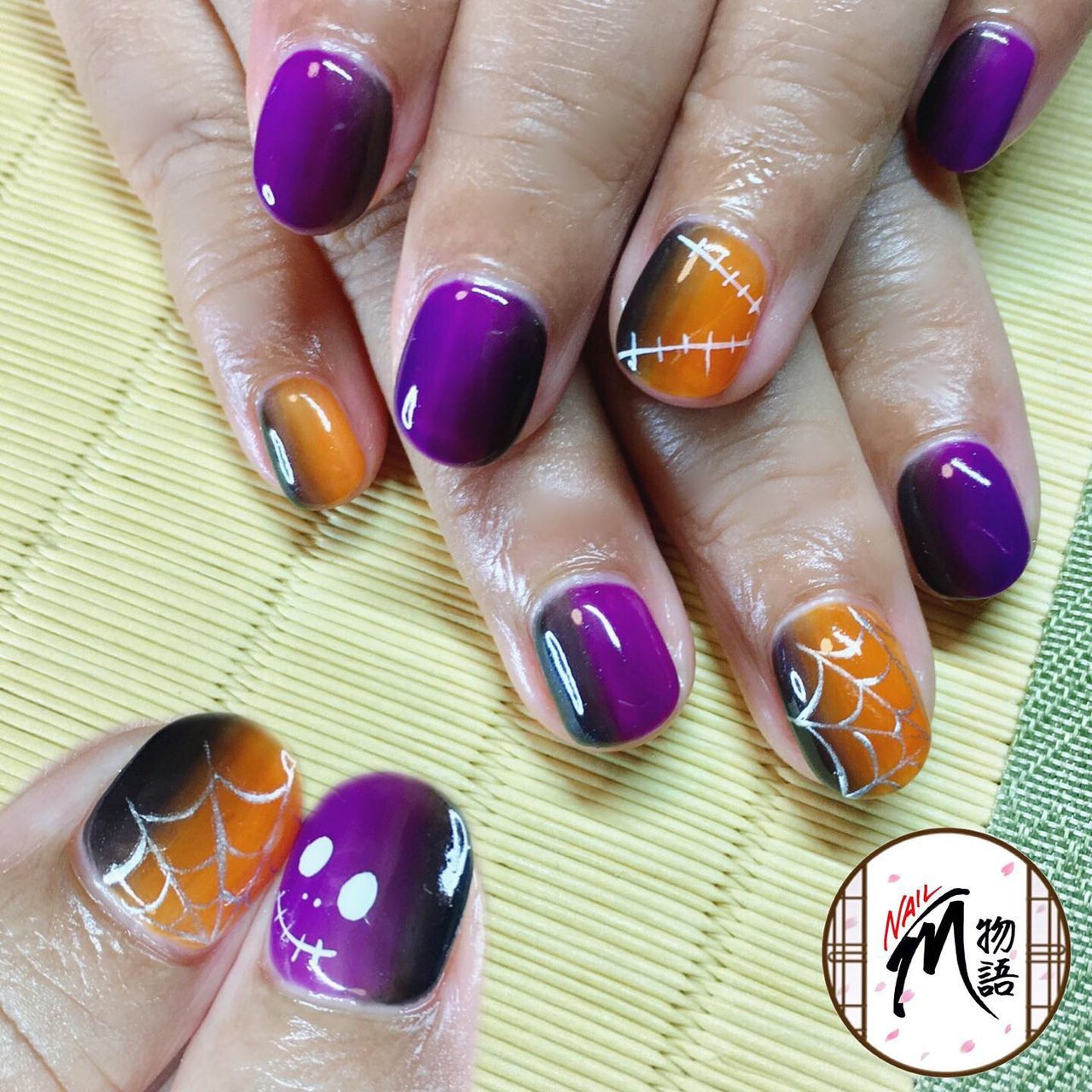 秋 ハロウィン ハンド グラデーション キャラクター 爪師真央のネイルデザイン No ネイルブック