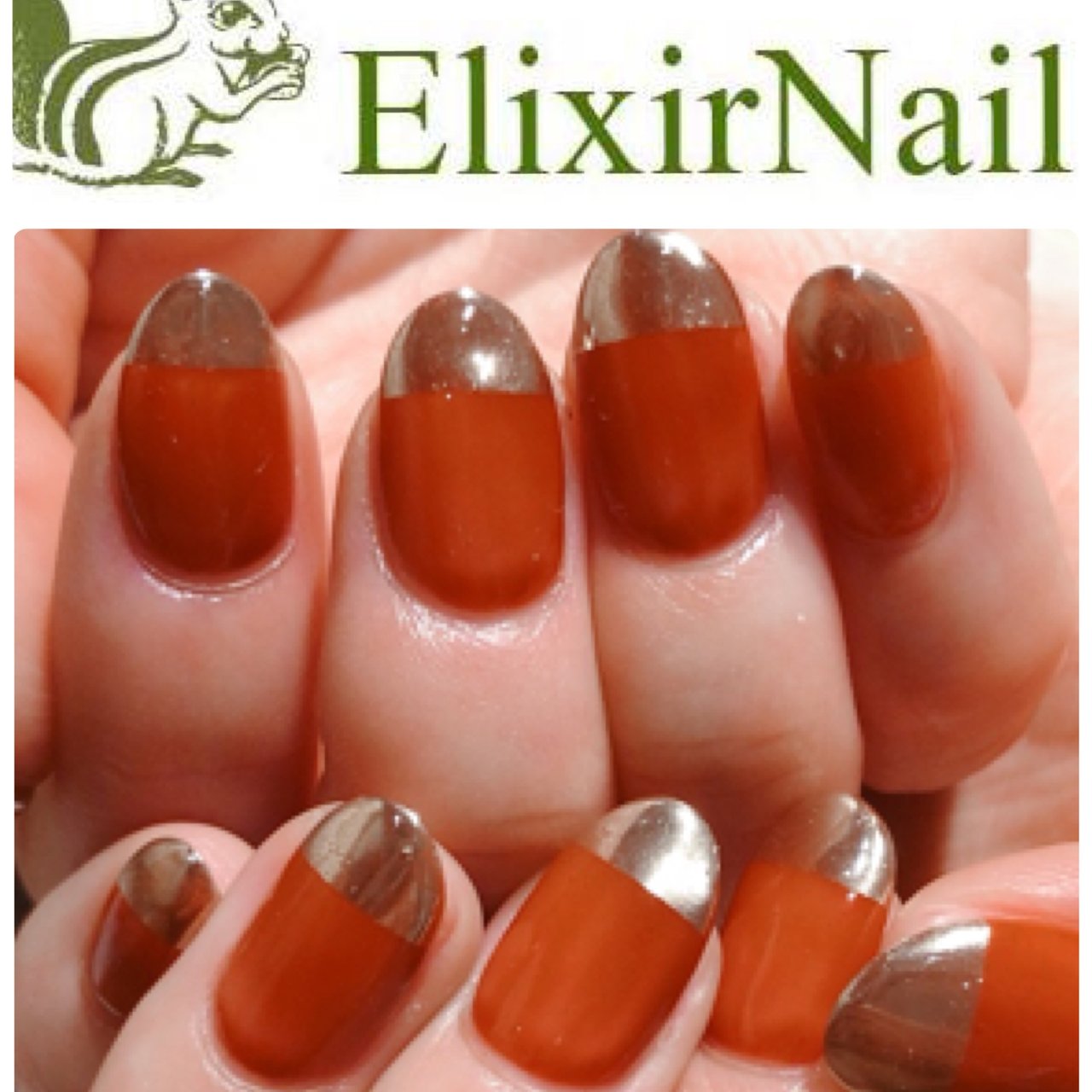 オールシーズン ハンド フレンチ 変形フレンチ ミラー エリクサーネイルのネイルデザイン No ネイルブック