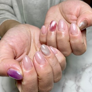 おすすめ順 マグネットベージュのネイルデザイン ネイルブック