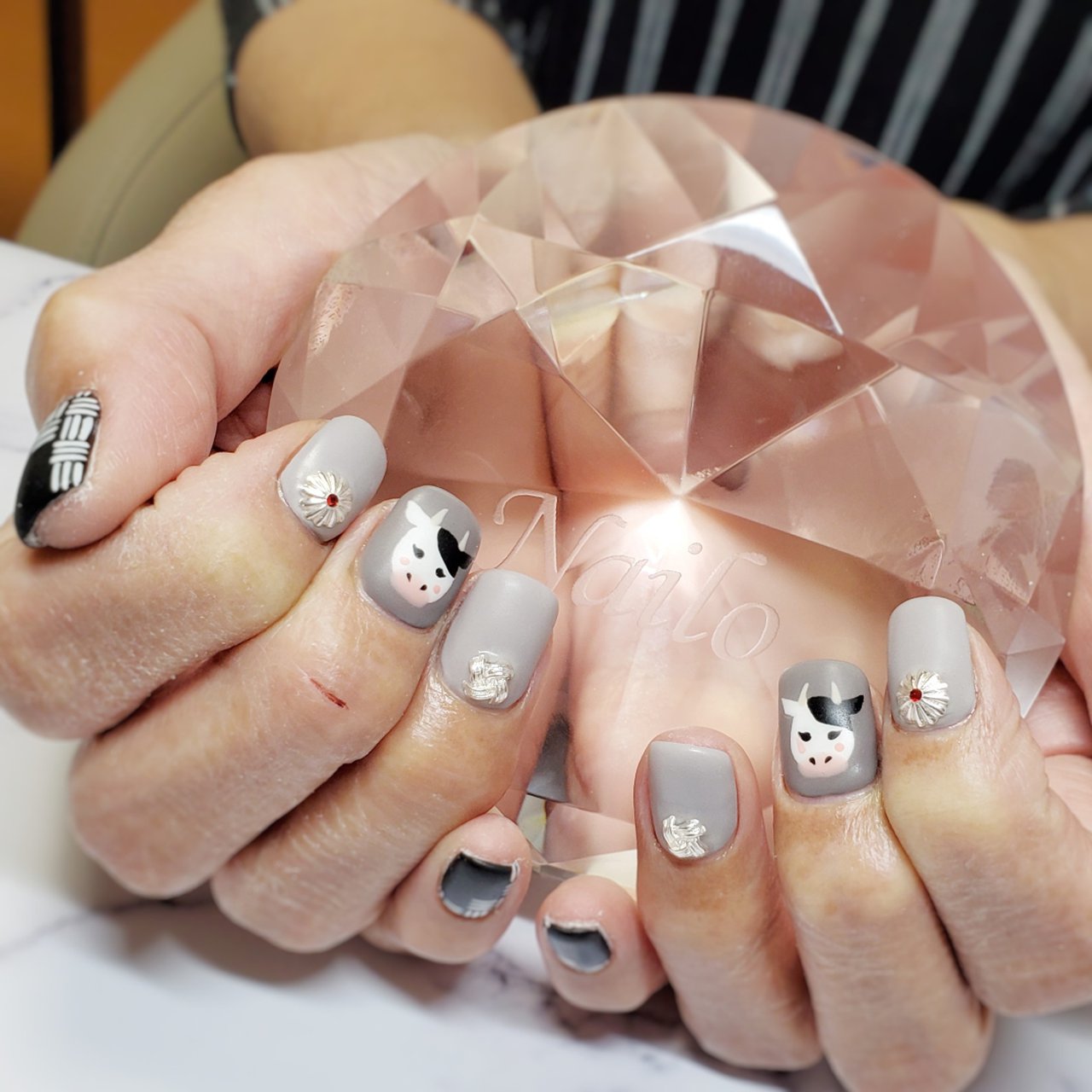 冬 お正月 ワンカラー キャラクター マット Nailsalon Nailoのネイルデザイン No ネイルブック