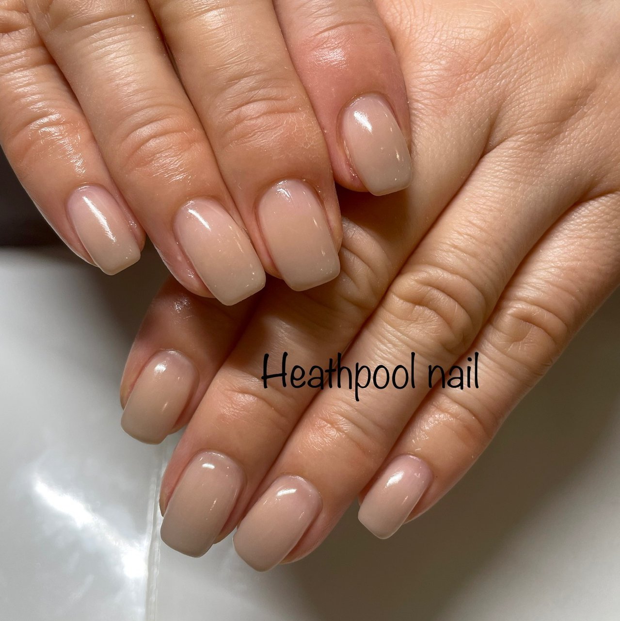 ハンド グラデーション グレージュ ジェルネイル Heathpoolnailのネイルデザイン No ネイルブック