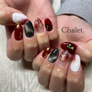 22年 新着順 成人式 黒マグネットのネイルデザイン ネイルブック