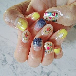 ステンドグラス/ネイルシールのネイルデザイン｜ネイルブック 