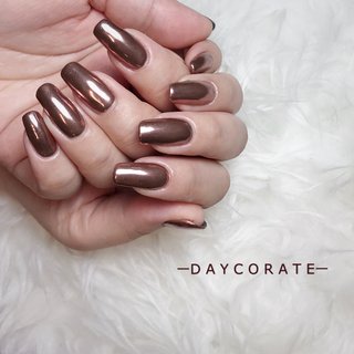 ピンクゴールドミラーネイルのネイルデザイン ネイルブック