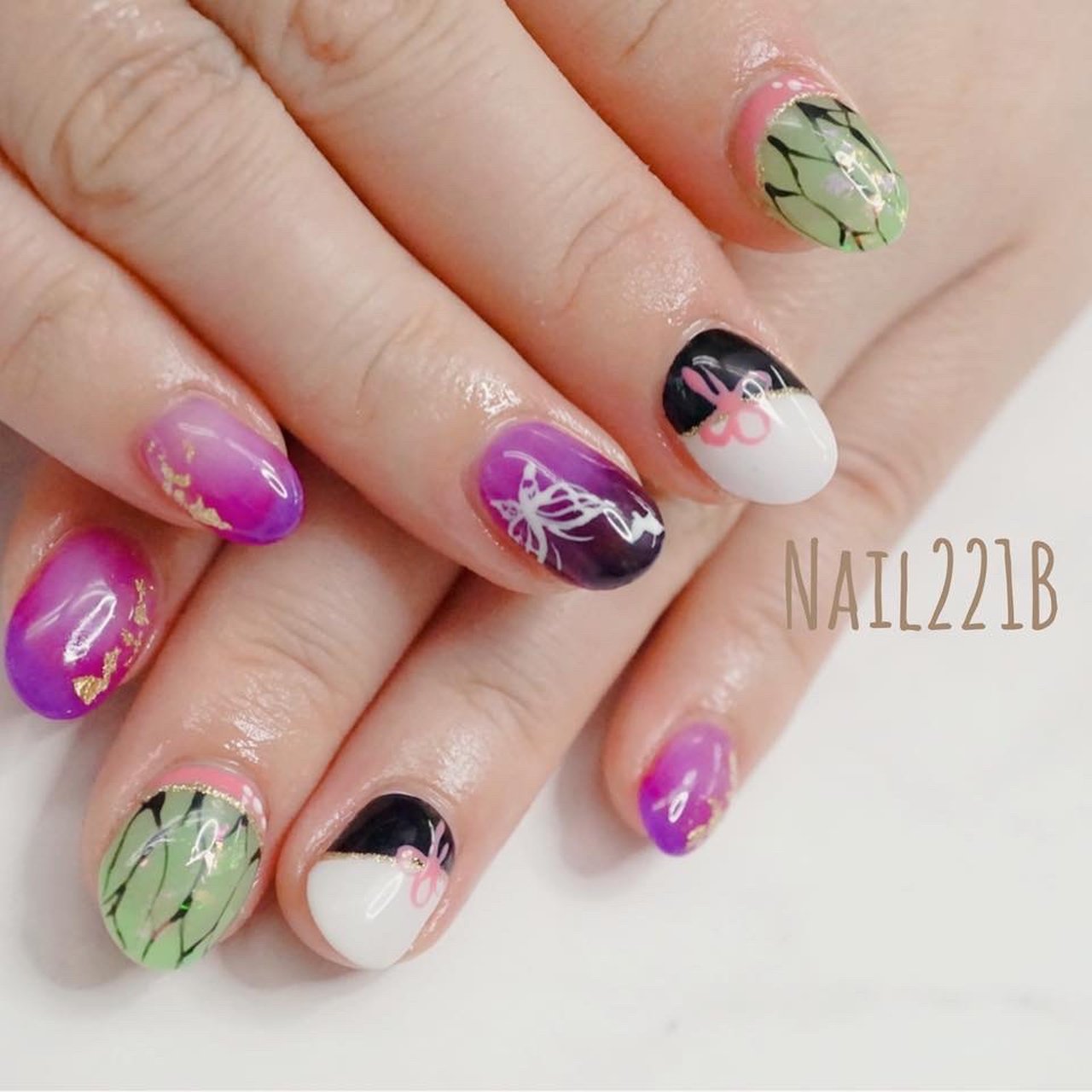 オールシーズン 成人式 浴衣 パーティー ハンド Nail221bのネイルデザイン No ネイルブック