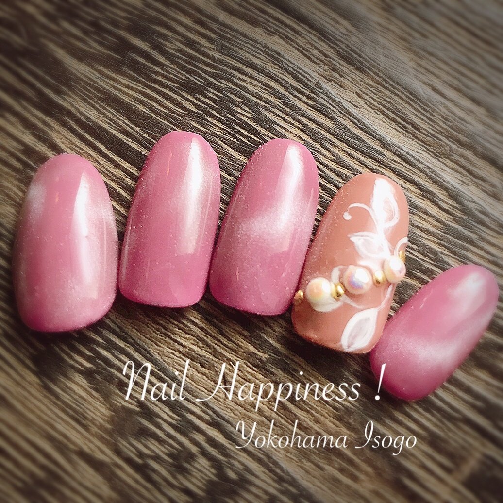 秋 冬 オールシーズン ワンカラー フラワー Nail Happiness ネイルハピネス ささきまきのネイルデザイン No ネイルブック