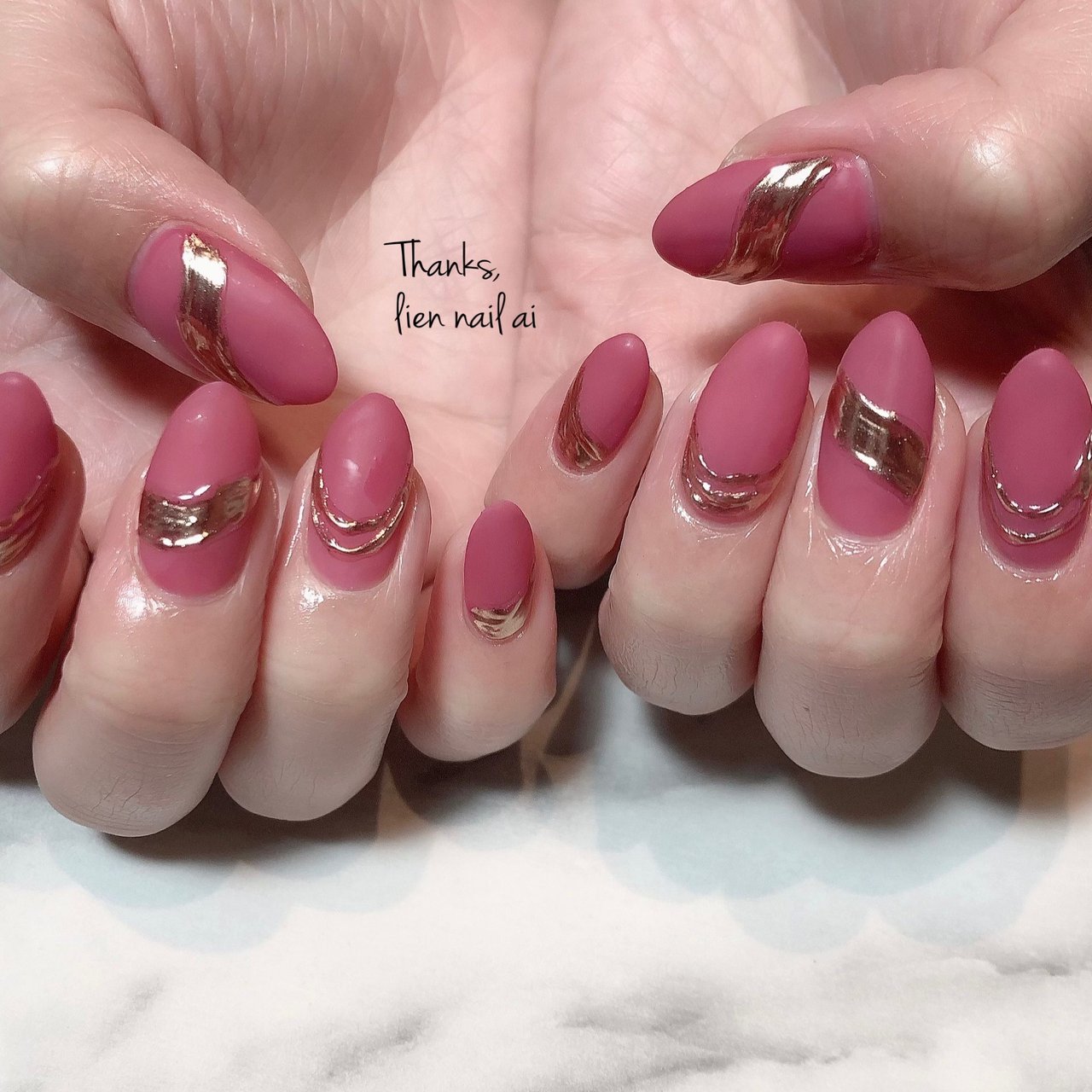冬 ハンド マット ミラー ピンク I のネイルデザイン No ネイルブック