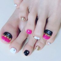 フット ブランド柄のネイルデザイン ネイルブック