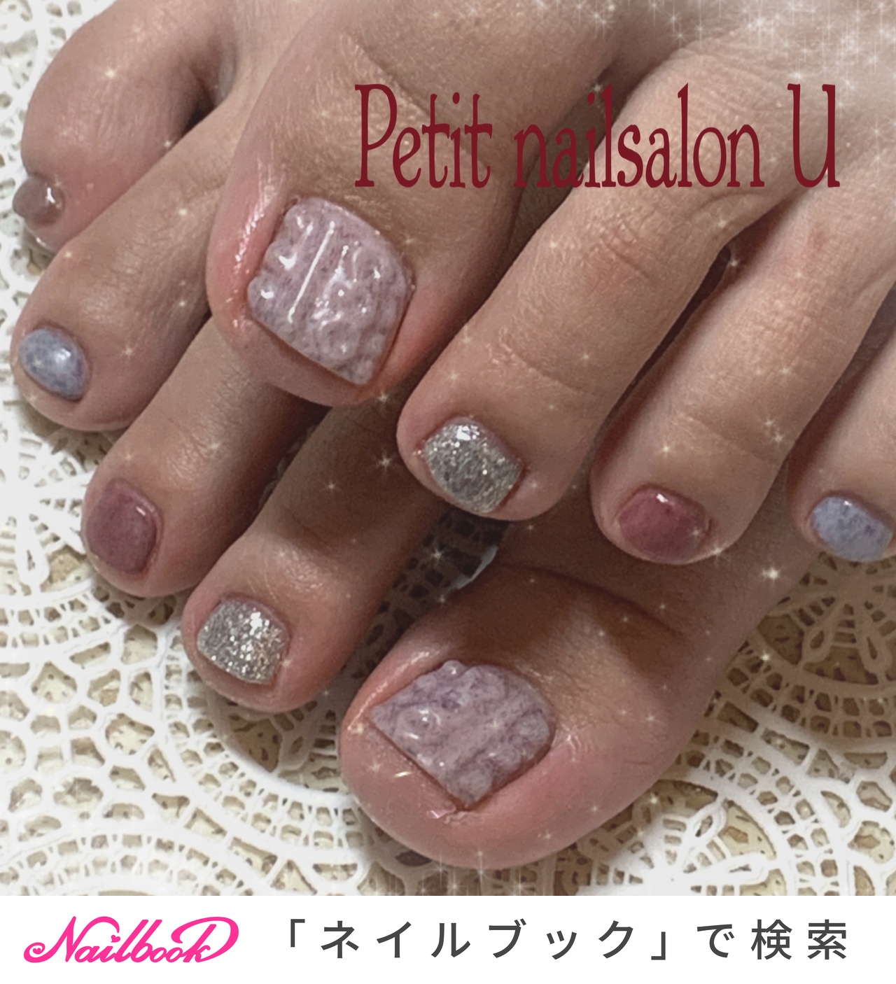 ニットネイルフットのネイルデザイン ネイルブック