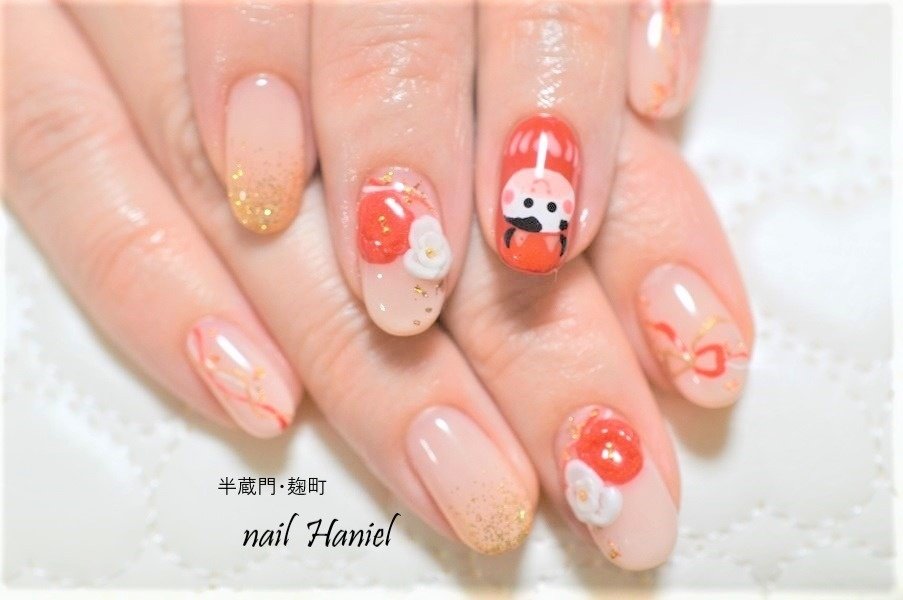 お正月 成人式 卒業式 入学式 ハンド Chiyo K 半蔵門 麹町ハニエルのネイルデザイン No ネイルブック