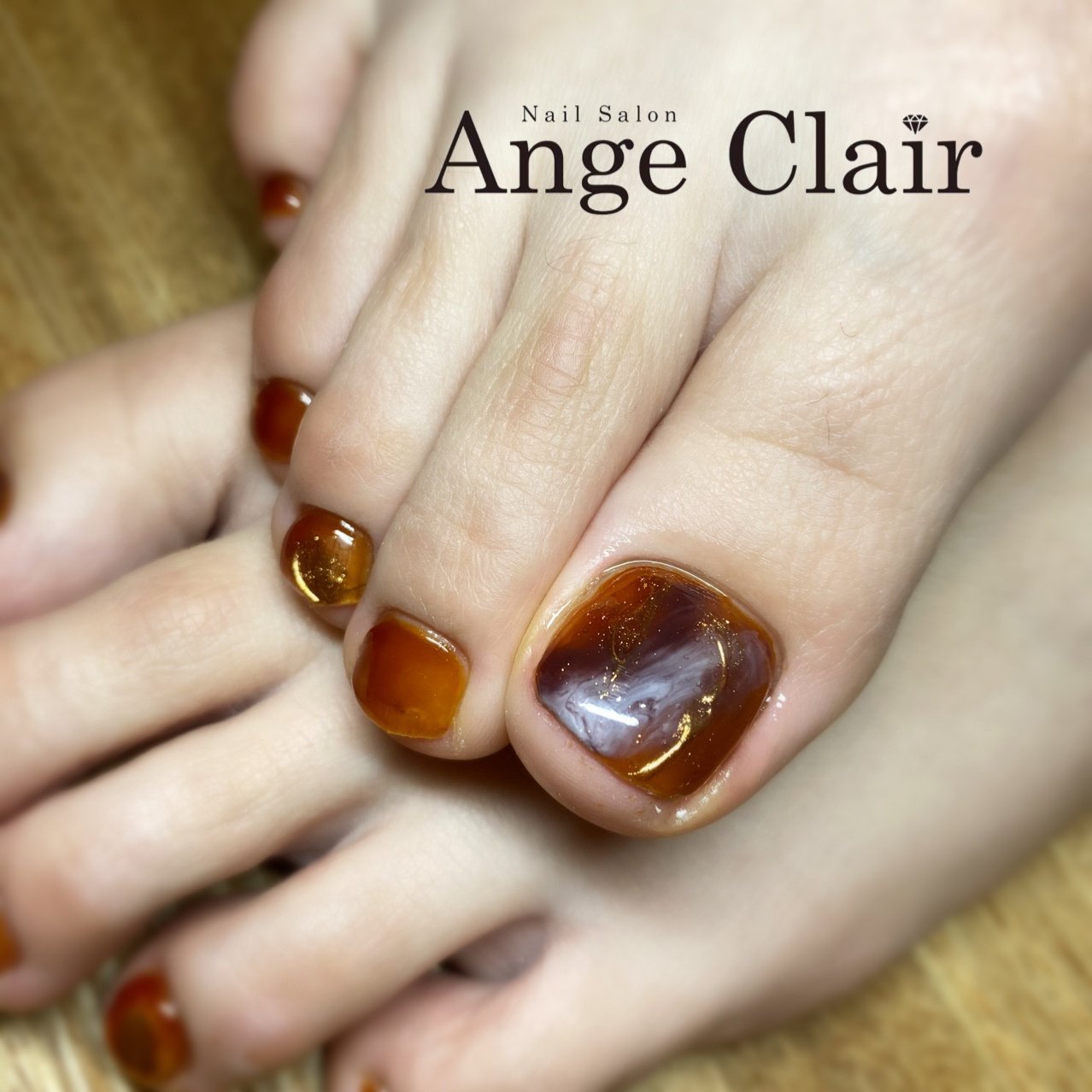 オールシーズン フット ワンカラー ニュアンス ミラー Nailsalon Angeclair 伊藤亜美 花のネイルデザイン No ネイルブック