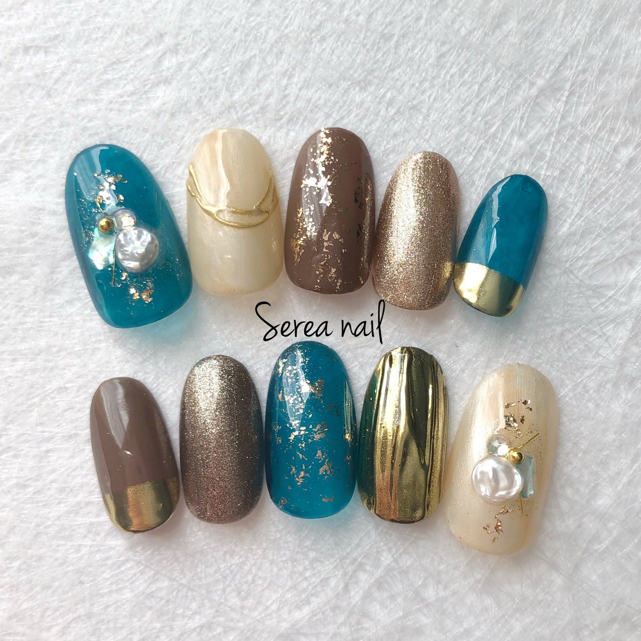 成人式 卒業式 ブライダル ハンド パール Serea Nailのネイルデザイン No ネイルブック