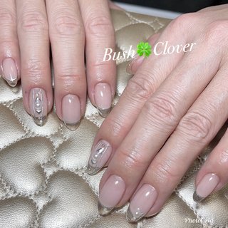 #ネイル #ネイルサロン #プライベートサロン #自宅サロン #奈良県ネイル #橿原ネイル　#真菅ネイル　#ナチュラルネイル　#シンプルネイル #塗りかけネイル　#ニュアンスネイル　#個性派ネイル　#シェルネイル　#お花ネイル　#フレンチネイル　#ブライダルネイル　#王道フレンチ　#白フレンチ　#エアブラシ風　#花嫁ネイル
#クリアフレンチ　#クリアネイル #オールシーズン #お正月 #成人式 #バレンタイン #ハンド #フレンチ #グラデーション #ビジュー #パール #ミディアム #ホワイト #ピンク #シルバー #ジェルネイル #お客様 #Bush☘️ Clover #ネイルブック