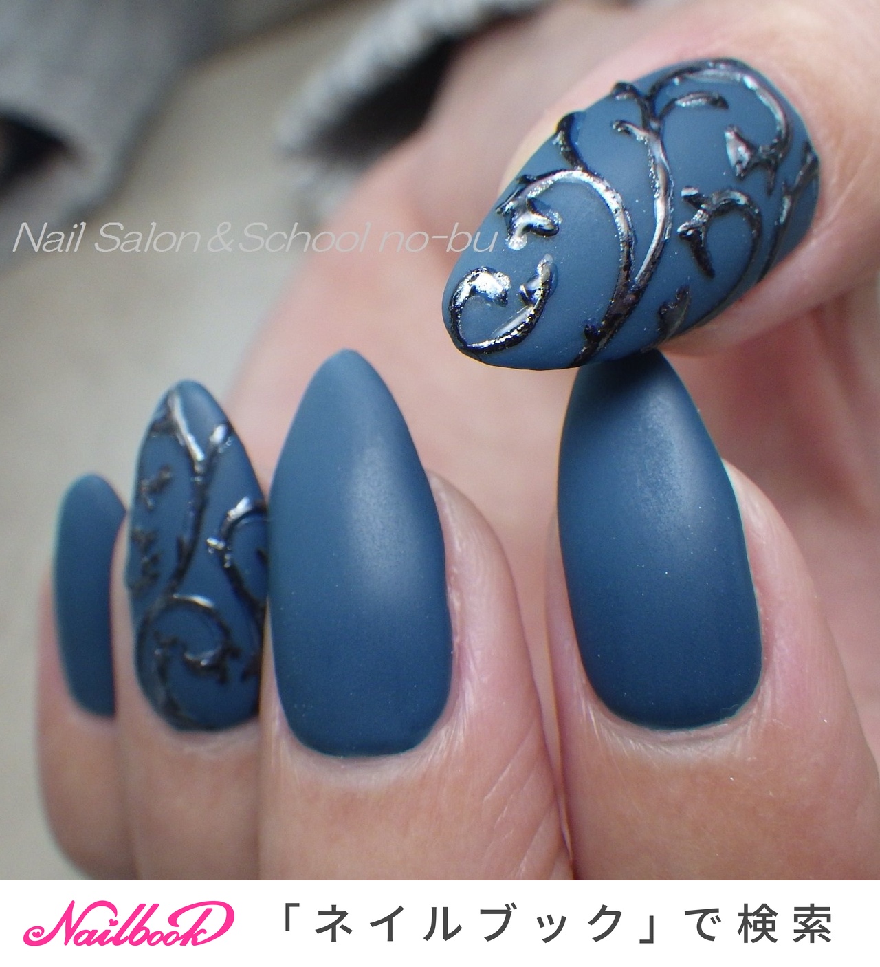 M-STYLE ネイルアート筆 青 Sato Asakaのネイルデザイン[No.7465527]｜ネイルブック