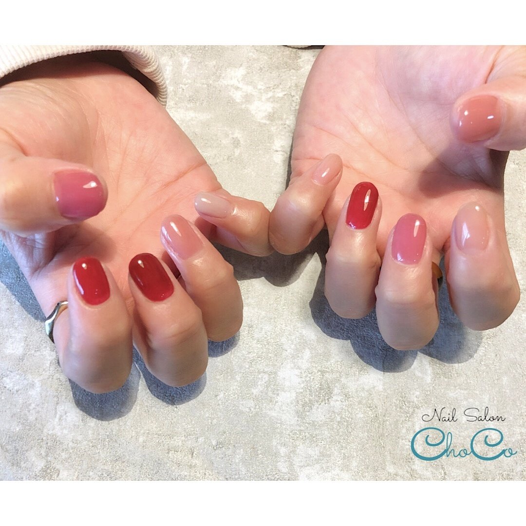 オールシーズン ハンド シンプル ワンカラー ショート Nail Salon Chocoのネイルデザイン No ネイルブック