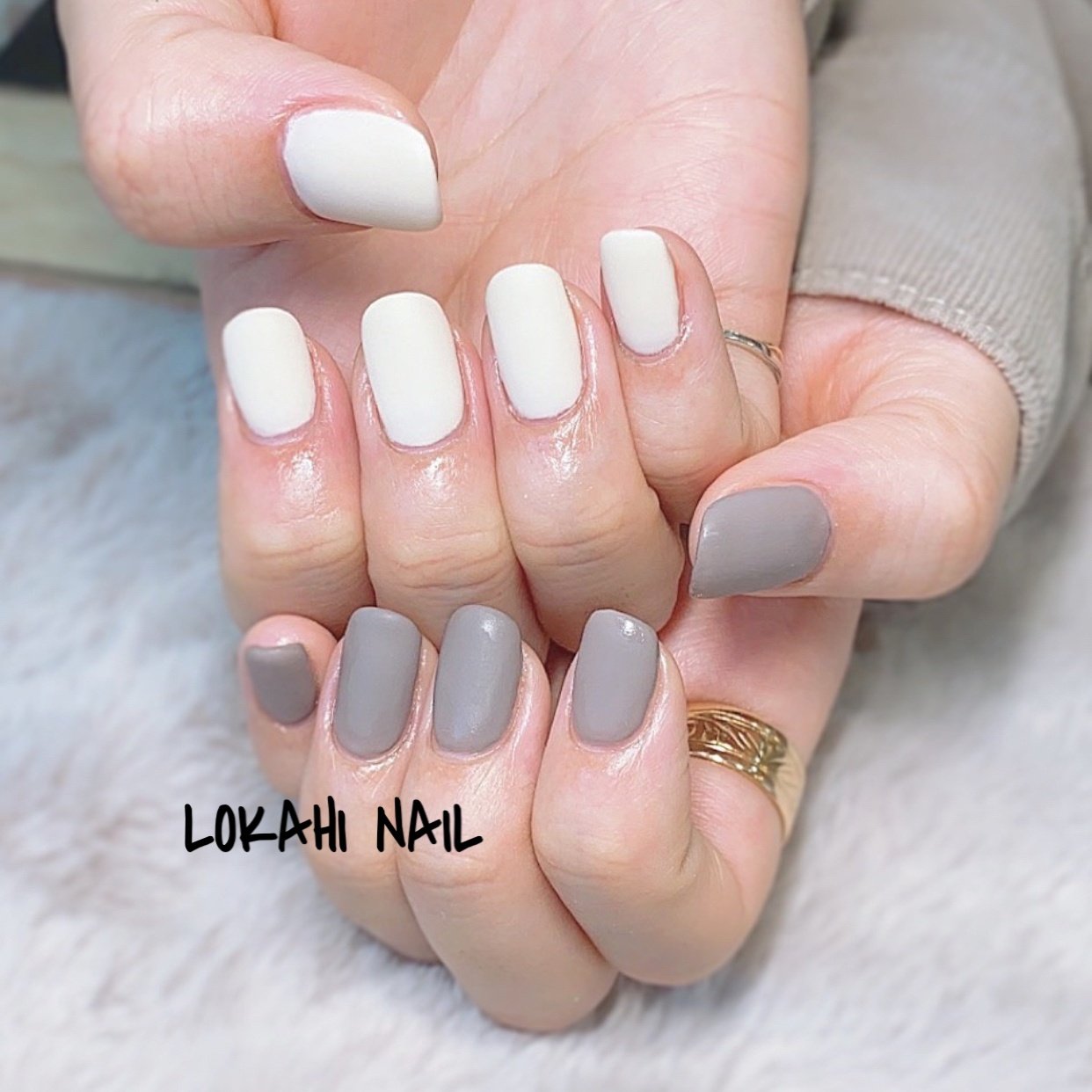 オールシーズン ハンド ワンカラー ショート ホワイト Lokahi Nail ロカヒネイルのネイルデザイン No ネイルブック