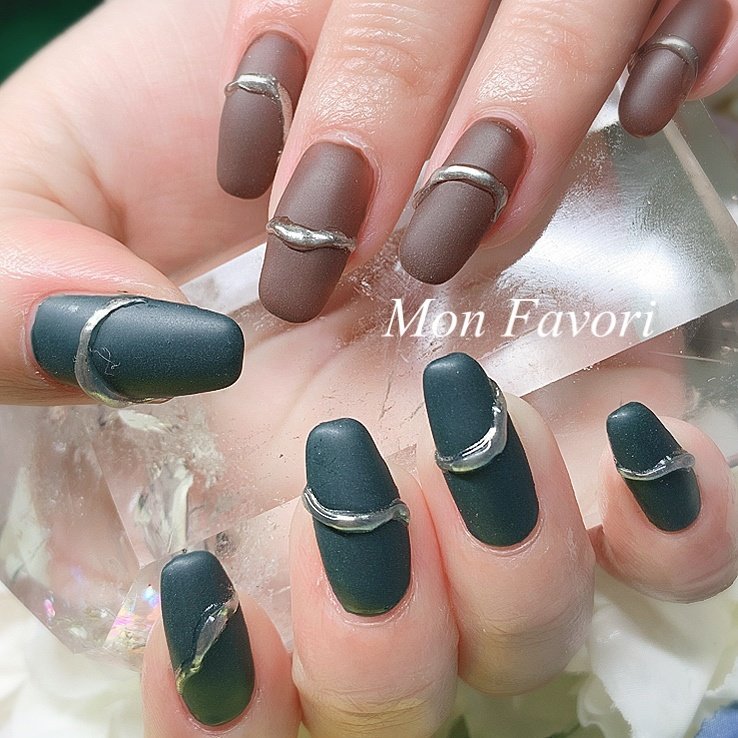 秋 冬 デート 女子会 ハンド Monfavori モンファボリ のネイルデザイン No ネイルブック