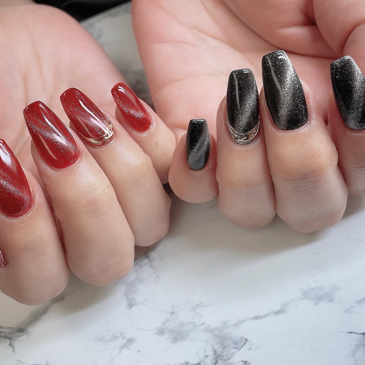 冬 オールシーズン バレンタイン ハンド シンプル Lumia Nailのネイルデザイン No ネイルブック