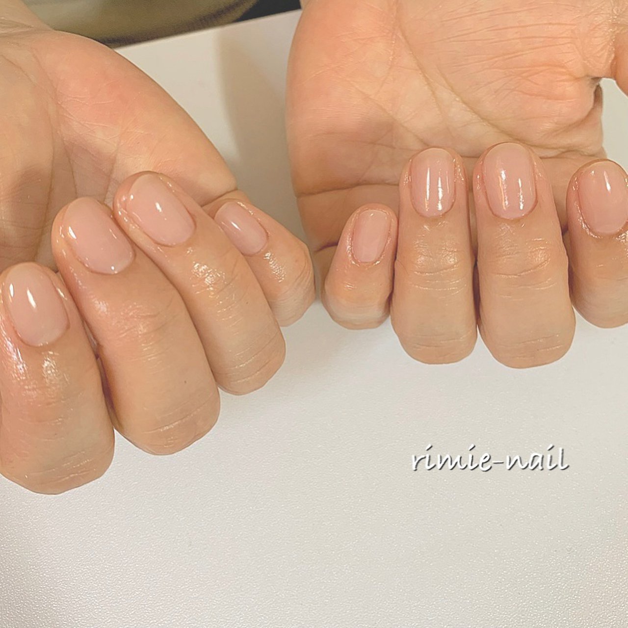 オフィス ハンド ワンカラー ショート ベージュ Rimie Nailのネイルデザイン No ネイルブック