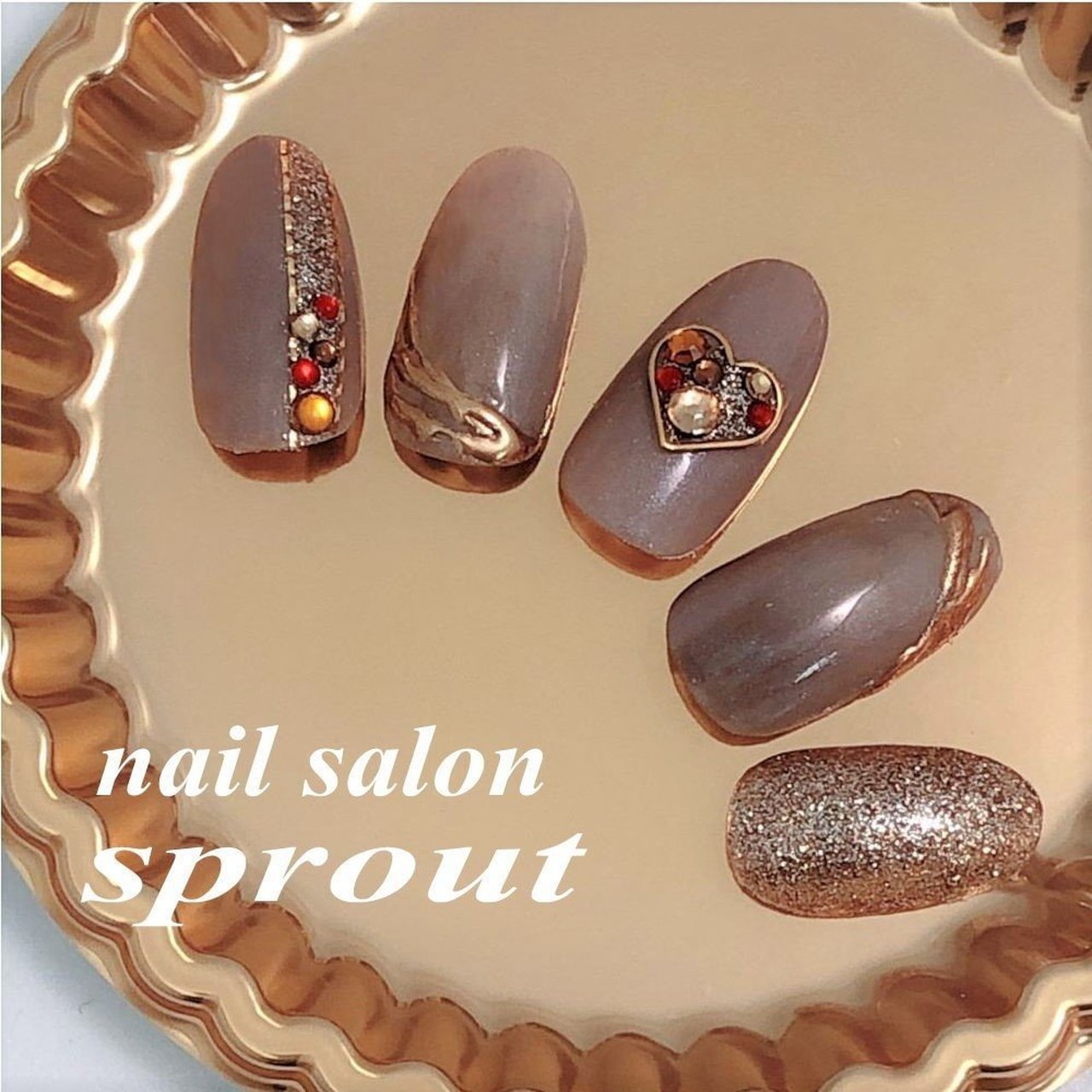 バレンタイン 女子会 ハンド ハート ニュアンス Nailsalon Sprout 池袋のネイルデザイン No ネイルブック