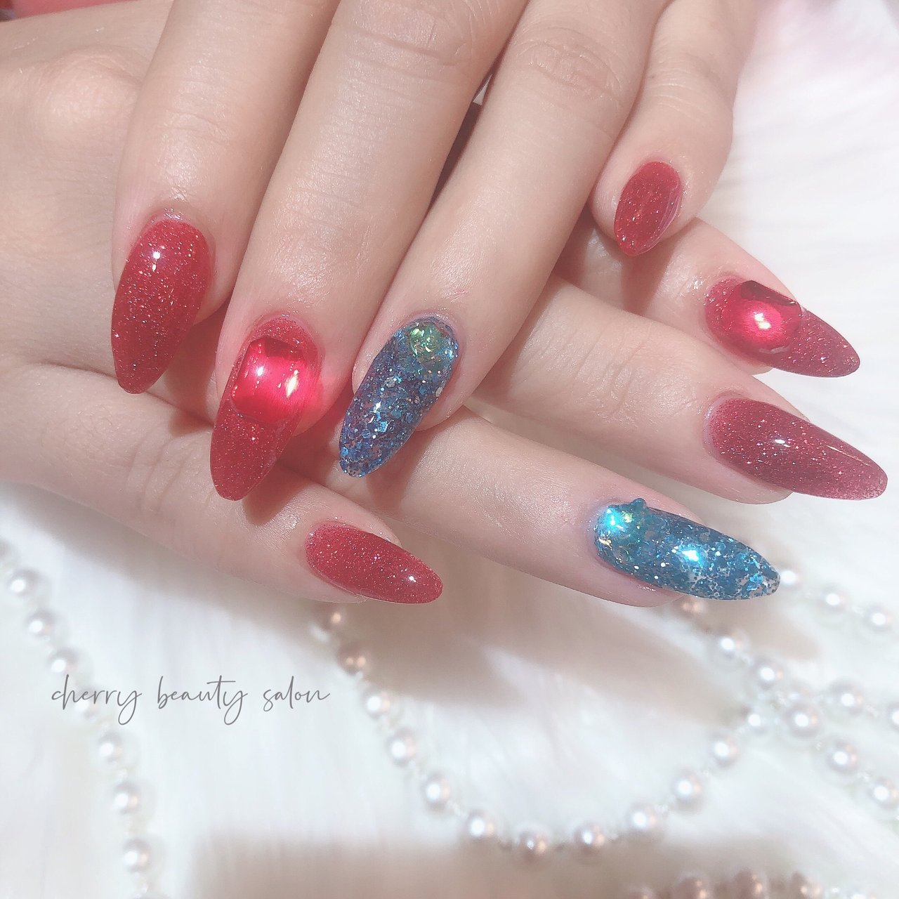 オールシーズン パーティー デート 女子会 ハンド Cherry Beauty Salonのネイルデザイン No ネイルブック