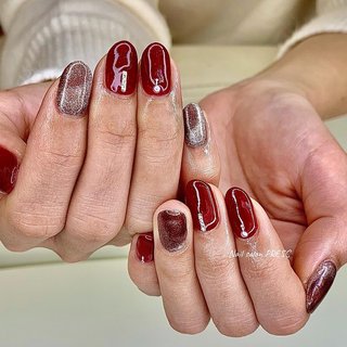 赤茶ネイルのネイルデザイン ネイルブック