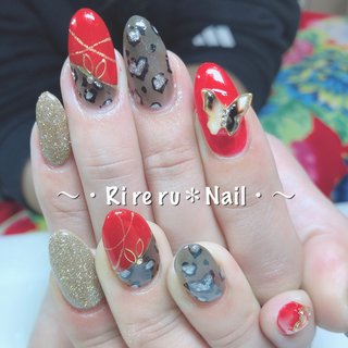 蝶々ネイルパーツのネイルデザイン ネイルブック
