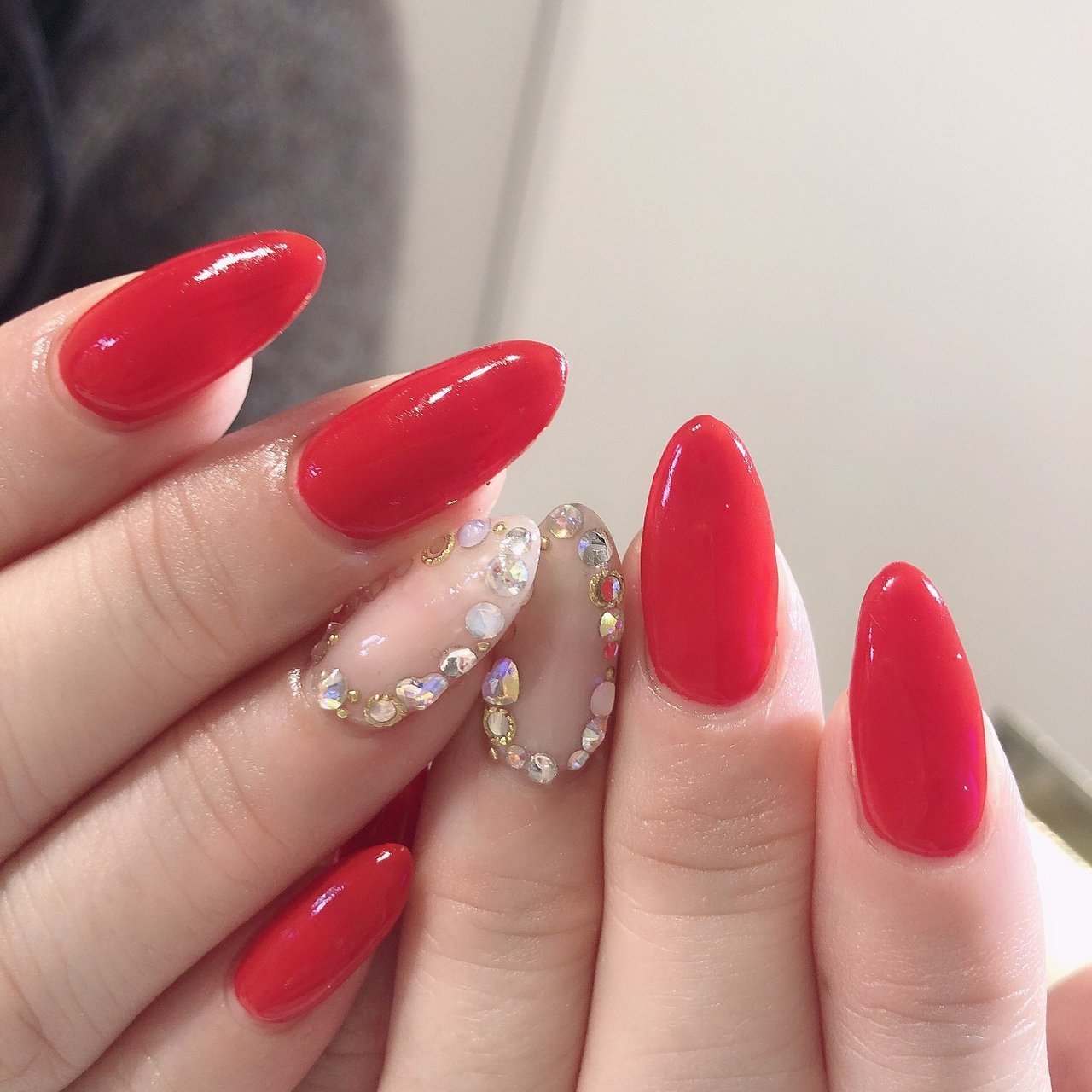 オールシーズン バレンタイン デート ハンド ワンカラー Kupulau Nail Haruのネイルデザイン No ネイルブック