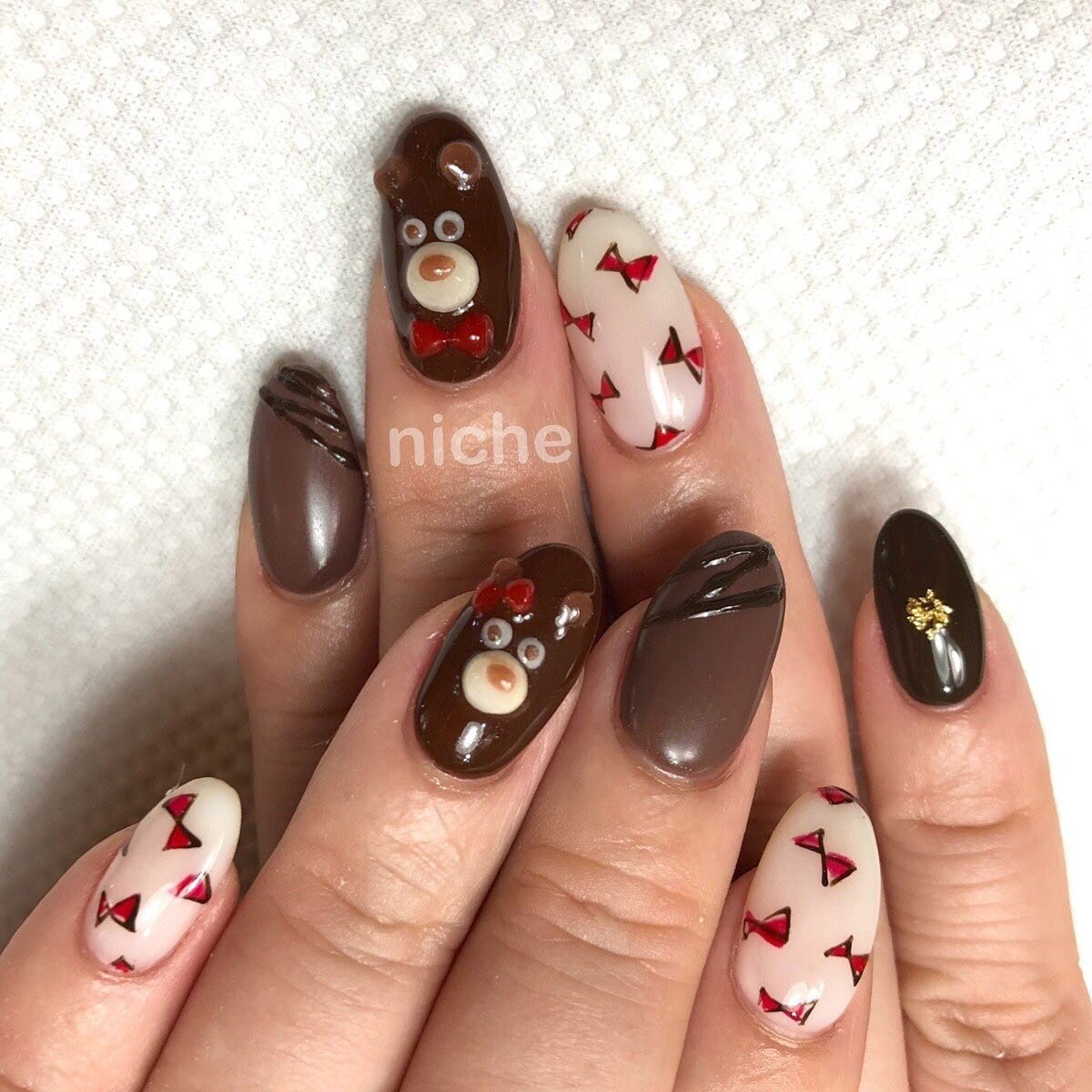 秋 冬 オールシーズン バレンタイン ハンド Nailsalonniche ネイルサロンニッチのネイルデザイン No ネイルブック