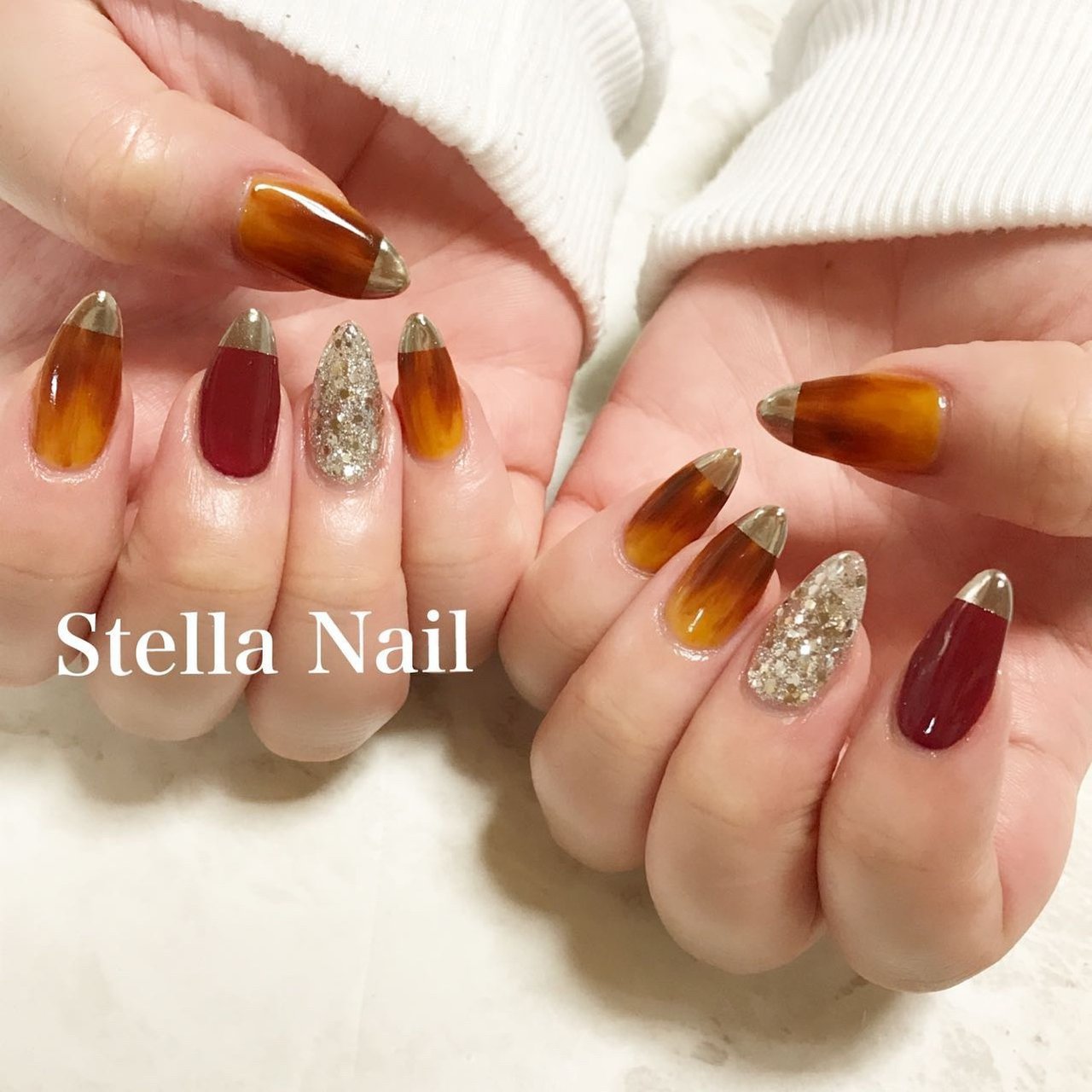 ハンド べっ甲 ミラー Stella Nailのネイルデザイン No ネイルブック