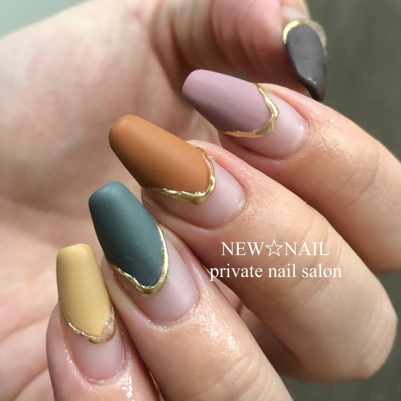 ピンク グリーン ブラウン New Nailのネイルデザイン No ネイルブック