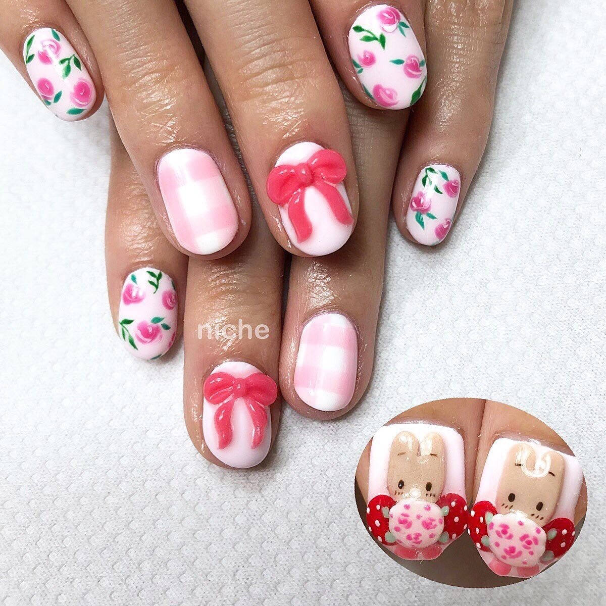 オールシーズン バレンタイン デート 女子会 フラワー Nailsalonniche ネイルサロンニッチのネイルデザイン No ネイルブック