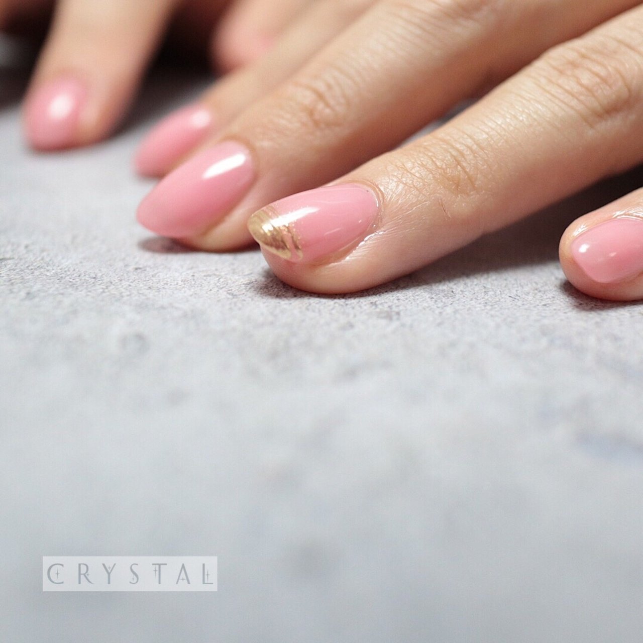 オールシーズン オフィス ハンド シンプル ワンカラー Crystal クリスタル のネイルデザイン No ネイルブック