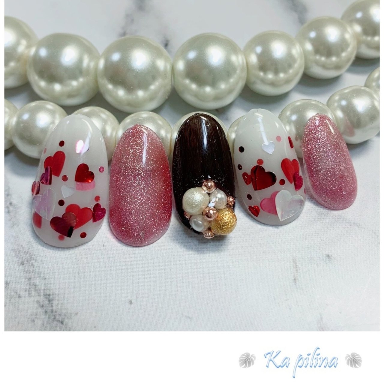 バレンタイン オフィス パーティー デート ハンド Kapilinaのネイルデザイン No ネイルブック