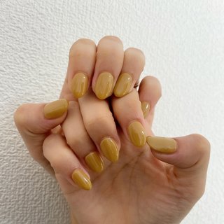 22年 新着順 くすみ黄色のネイルデザイン ネイルブック