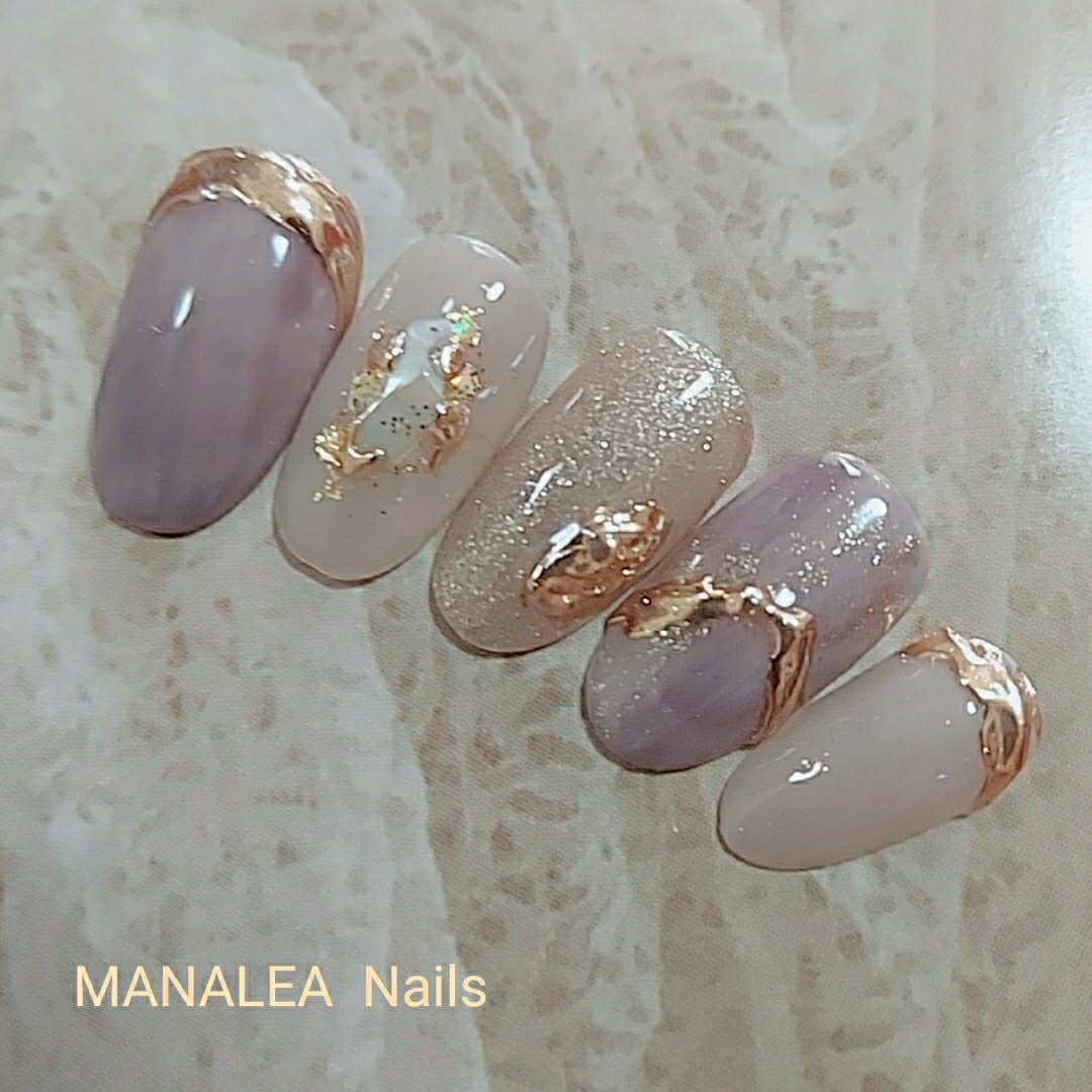 春 秋 冬 オフィス シンプル Manalea Nailsのネイルデザイン No ネイルブック
