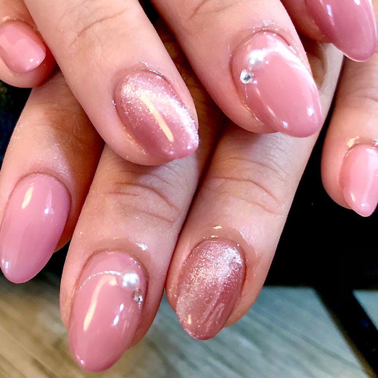 春 ハンド シンプル ミディアム ピンク 東金市ネイルサロン 1 ワン のネイルデザイン No ネイルブック