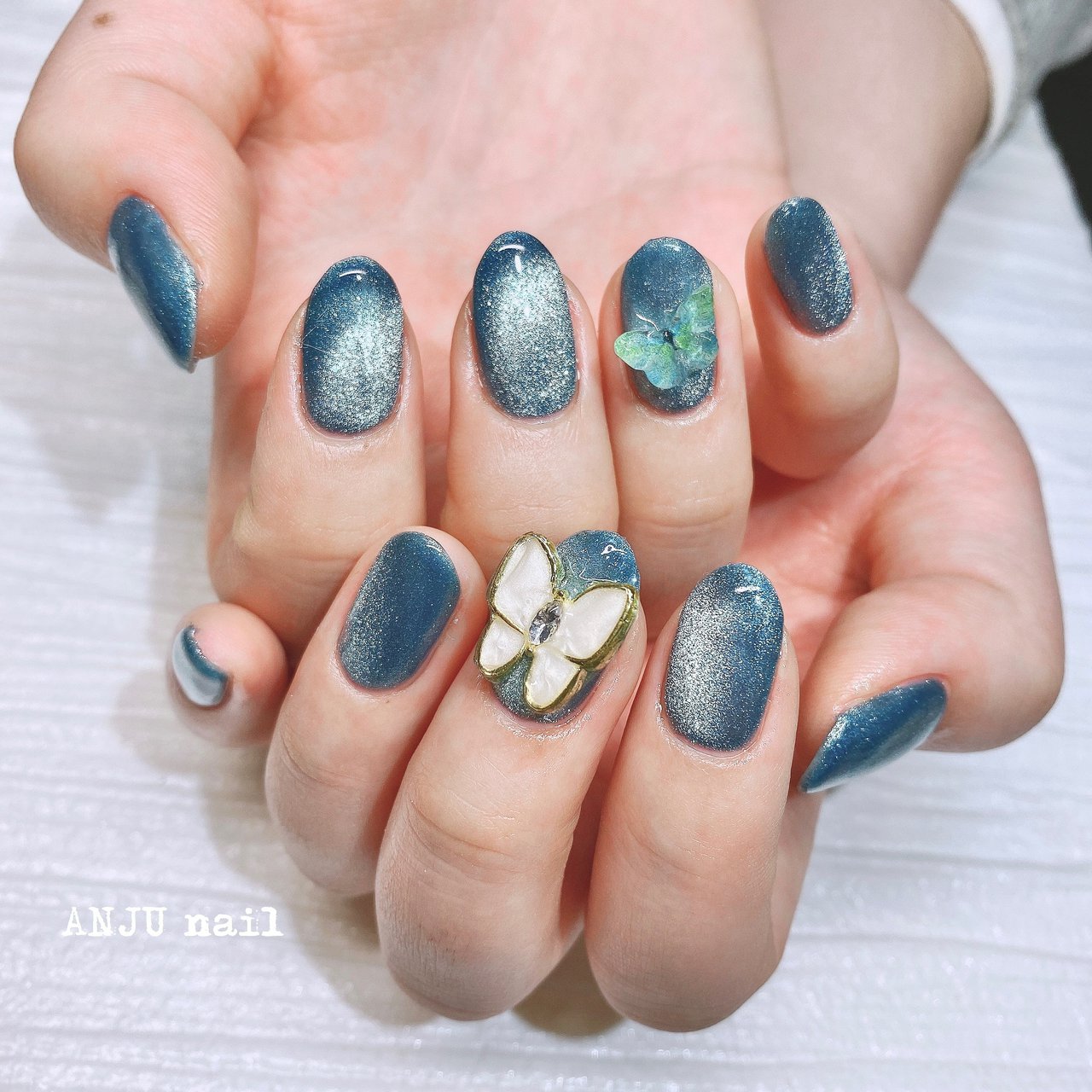 オールシーズン ハンド ワンカラー デコ マグネット Anju Nailのネイルデザイン No ネイルブック