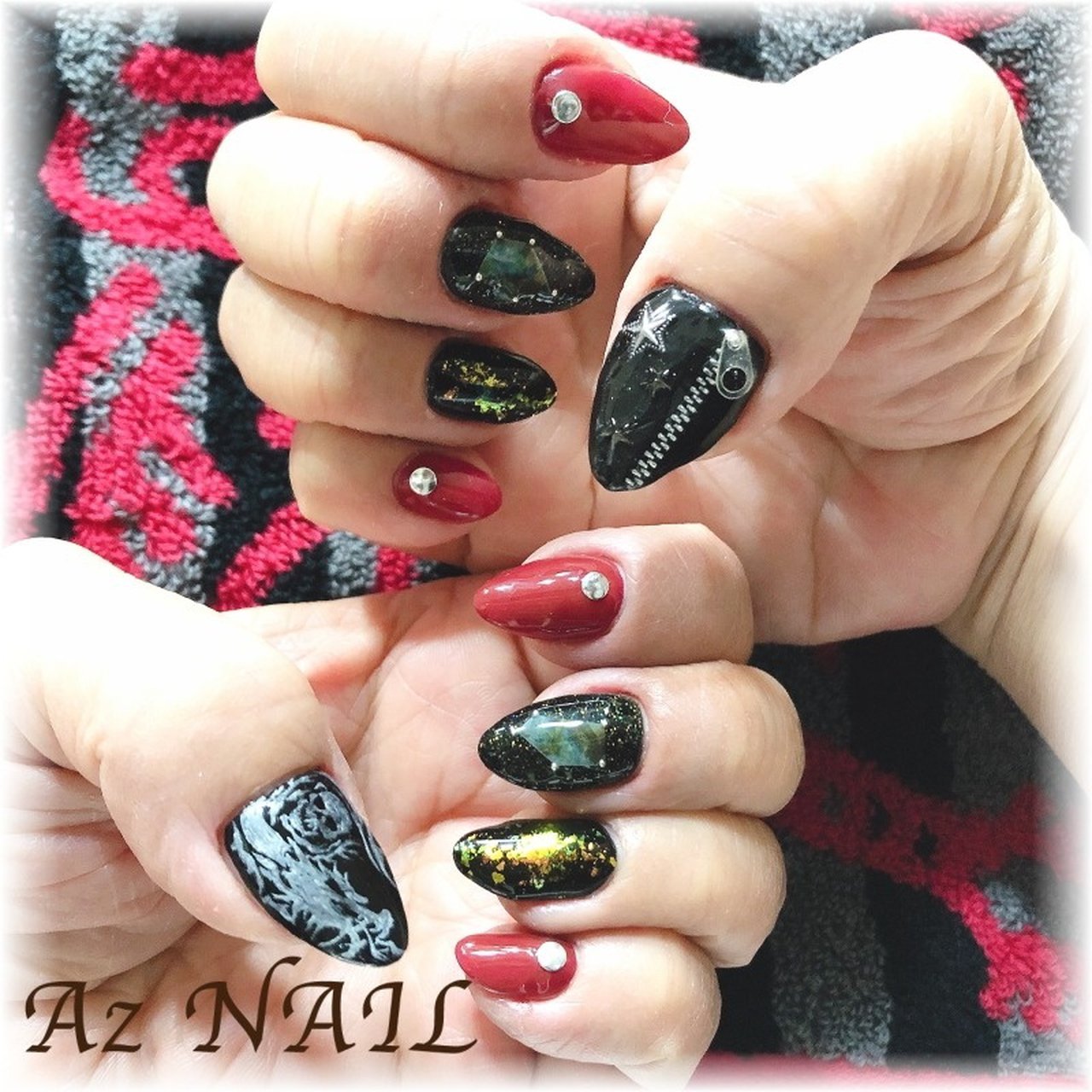 オールシーズン ライブ キャラクター 星 ロック Az Nail ゆき のネイルデザイン No ネイルブック