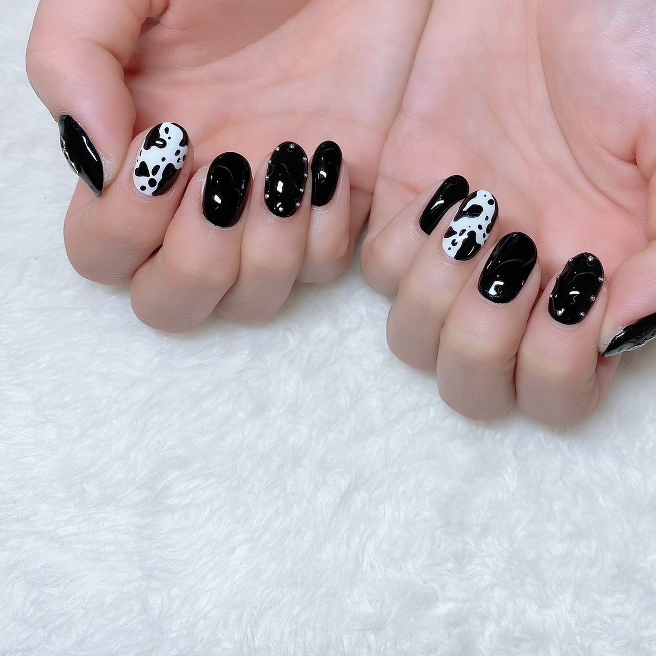 冬 お正月 ハンド ワンカラー アニマル柄 エステ ネイルサロンelegaのネイルデザイン No ネイルブック