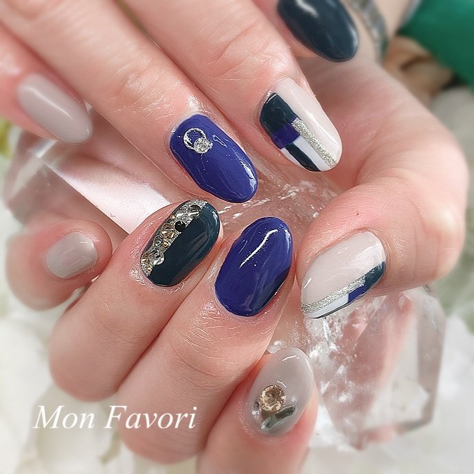 秋 冬 デート 女子会 ハンド Monfavori モンファボリ のネイルデザイン No ネイルブック