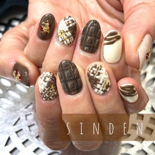 板チョコネイルのネイルデザイン ネイルブック